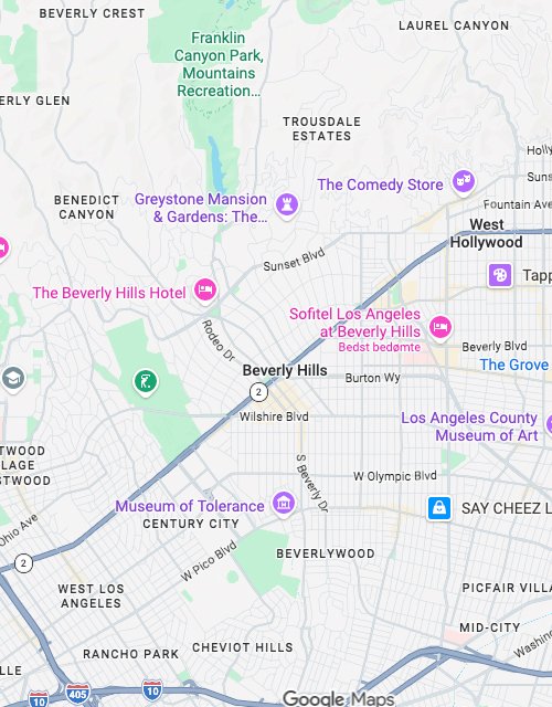 Map showing Avira Health Clinic location